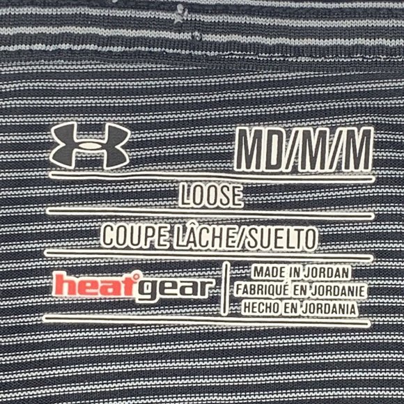 Men's Under Armour 1/4 Zip LS Shirt Maryland Terps Barbell Club Black Stripes M - Picture 3 of 9